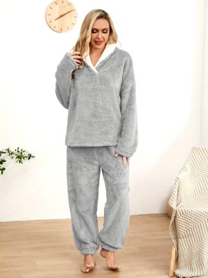 Pantalon De Pyjama Femme En Flanelle 100% Coton - Coupe Décontractée, Taille Ajustable