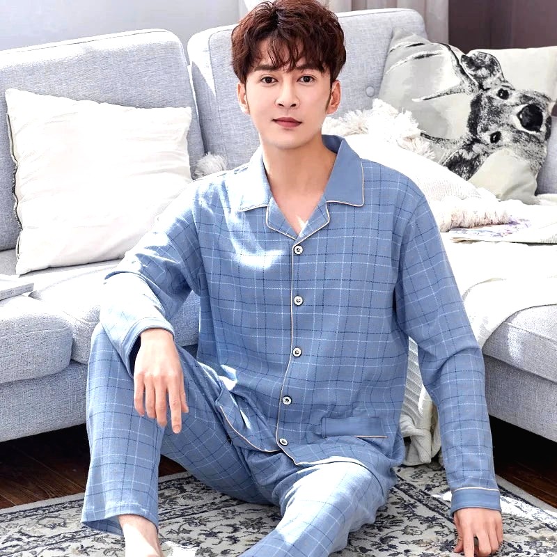 Pyjama Pantalon Homme En Flanelle De Coton - Grandes Tailles Jusqu'au 4XL - Léger, Doux Et Avec Poches
